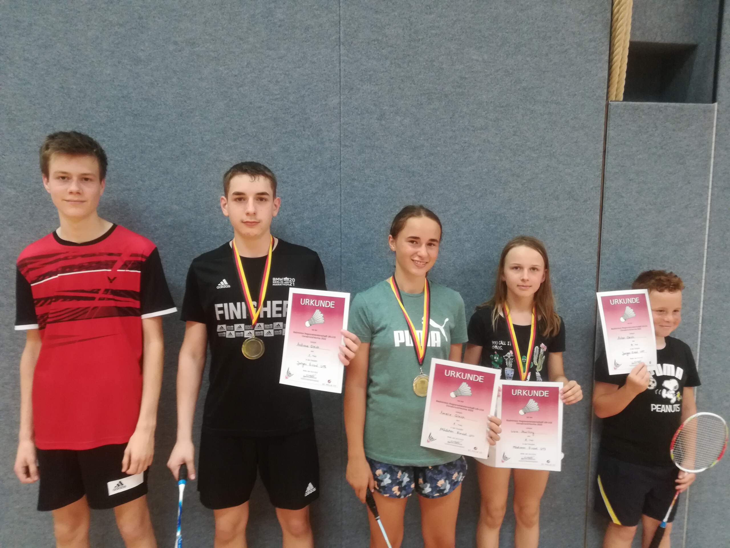 Teilnehmer vom BV Bad Essen bei den Badminton Regionsmeisterschaften 2022